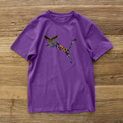 Zebra Butterfly Print Fashion Short Sleeve T-shirt