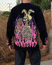 Rabbit skull casual street sports sweatshirt