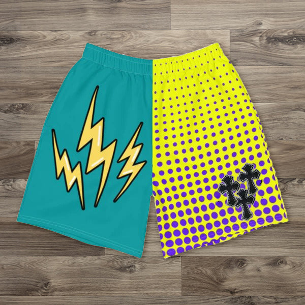Street personality contrast shorts
