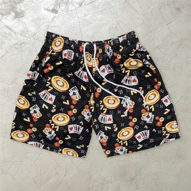 Personalized printed casual men's shorts