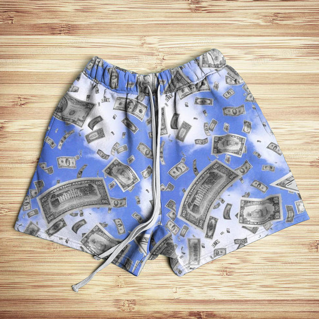 Personalized banknote print shorts