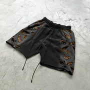 Gradient butterfly print casual street shorts