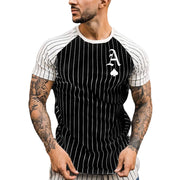 Casual round neck short sleeve printed pullover men's T-shirt