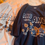 American retro cute bear T-shirt