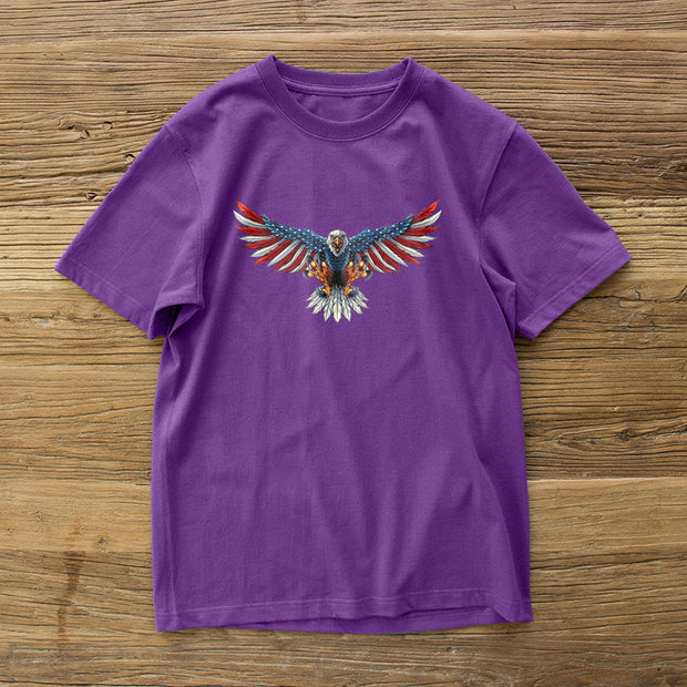 Fashion flying carving print short-sleeved T-shirt