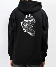 Fashion casual all-match skull letter printed hooded sweater