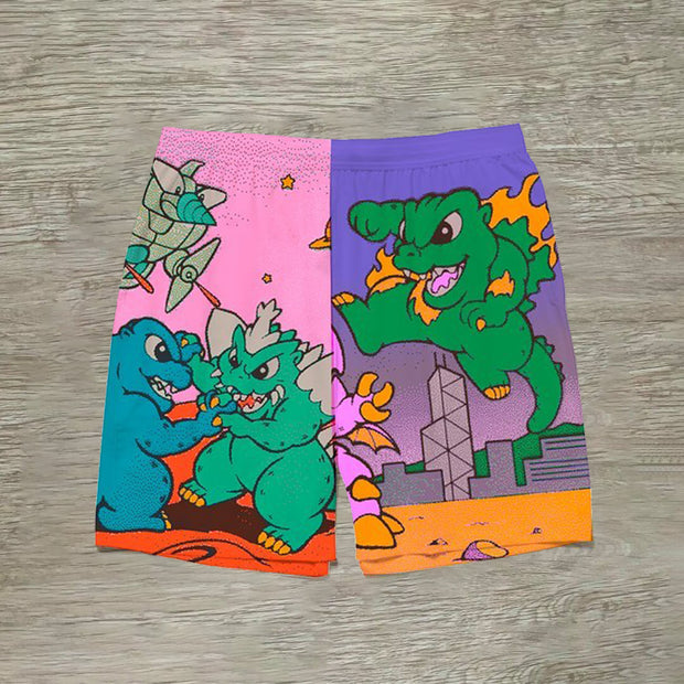 Personalized dinosaur print shorts