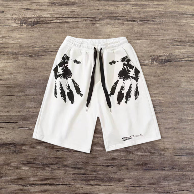 Personalized retro print casual sports shorts