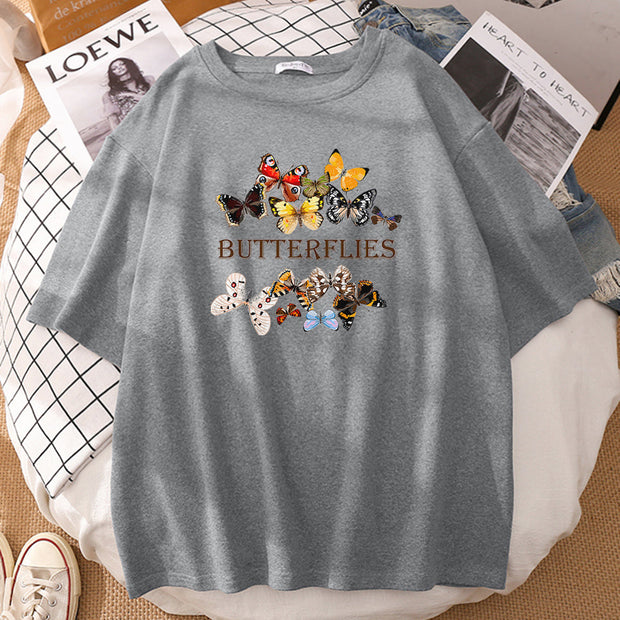 Personalized butterfly print T-shirt