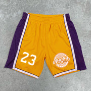 Graphic Print Colorblock Basketball Shorts