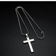 Vintage cross steel necklace