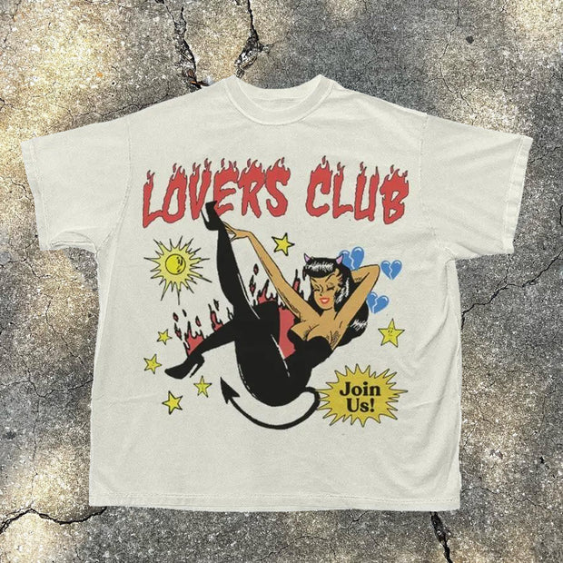 Loves Club Print Short Sleeve T-Shirt