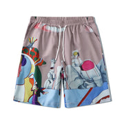 Tide brand casual cartoon loose short-sleeved shorts suit