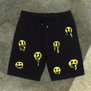 Smiley Personality Casual Cotton Shorts