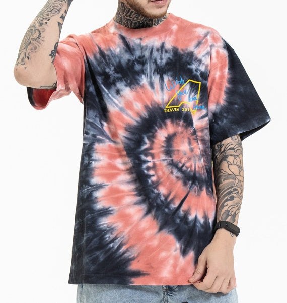 Spiral Irregular Tie-Dye T-shirt