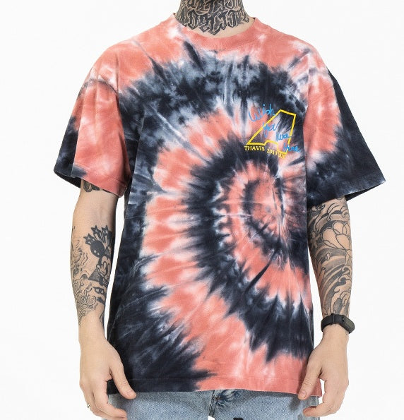Spiral Irregular Tie-Dye T-shirt