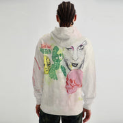 Personalized hand-painted print street style sports hoodie