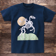 Personalized skull print short-sleeved T-shirt