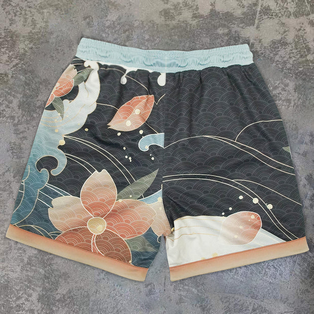 Fashion Retro Pattern Casual Loose Street Shorts