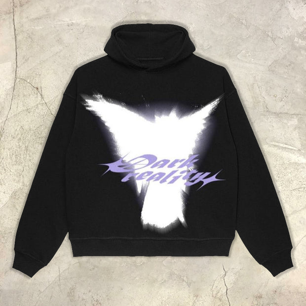 Personalized angel print hoodie