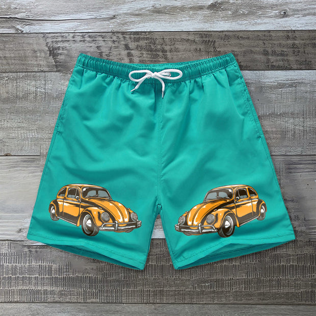 Car print swimming shorts