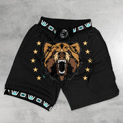 Fashion Retro Grizzly Hip Hop Mesh Shorts