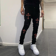 Fashion Street Cross Print Trousers