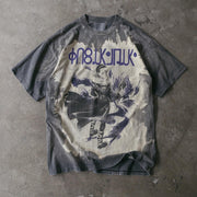 Stylish Street Style Printed Crew Neck Short Sleeve T-Shirt