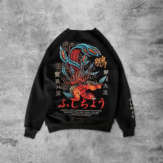 Casual phoenix tiger japanese home sports sweatshirt
