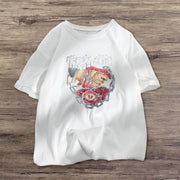 Short-sleeved T-shirt with personality print street