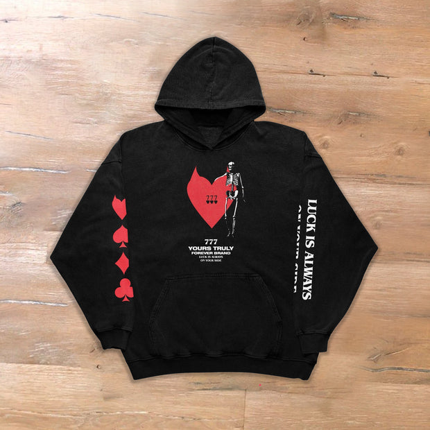 Fashion basic printed hoodie