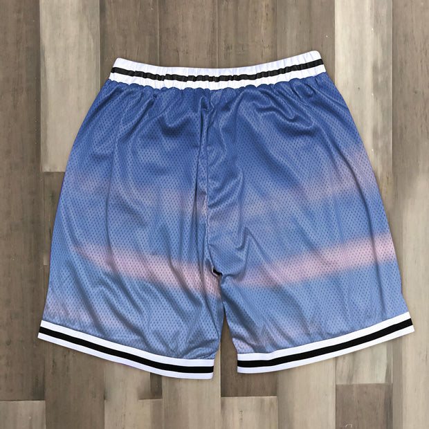 Trendy New York Print Mesh Sports Shorts
