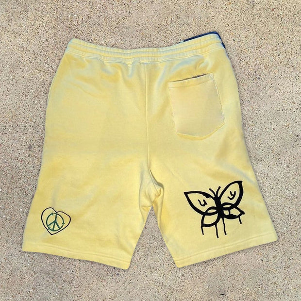 Butterfly casual street home sports couple shorts