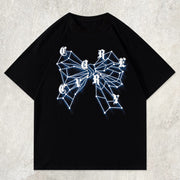 Mesh Butterfly Letters Graphic Tee