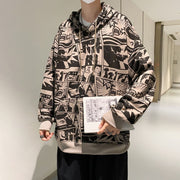 Fashion brand loose ins retro anime hoodie