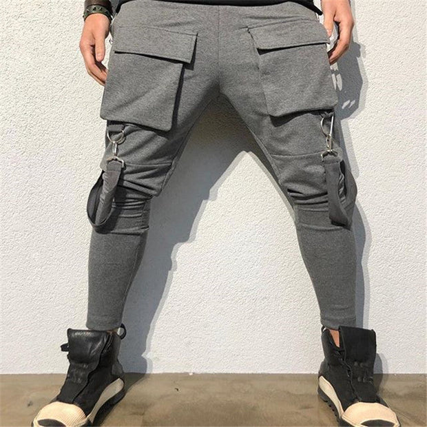 Trendy hip-hop multi-pocket trousers casual sports pants