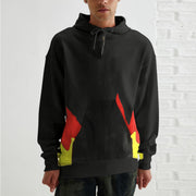 Personalized flame skull zipper sports cardigan men's hoodie