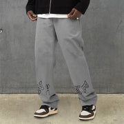 Street fashion corduroy hip-hop loose straight-leg trousers