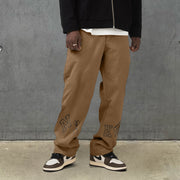 Street fashion corduroy hip-hop loose straight-leg trousers