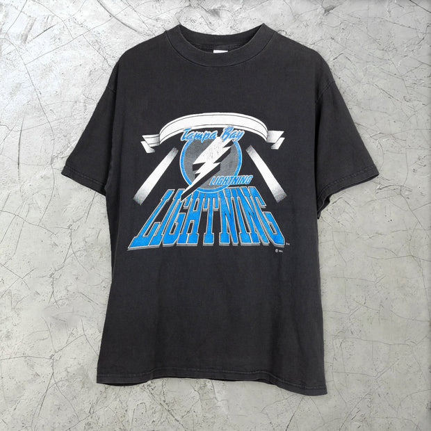 Lightning hip-hop print cartoon short-sleeved T-shirt