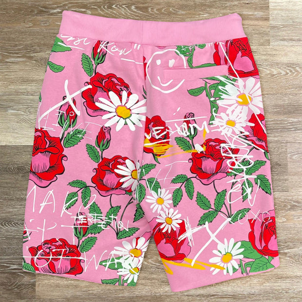 Trendy casual printed street sports shorts