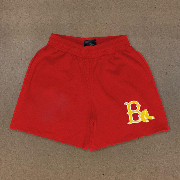 Personalized printed sports mesh shorts