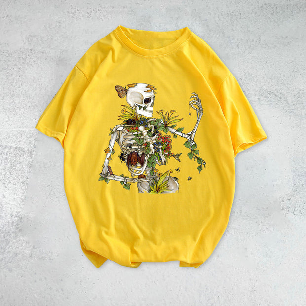 Personalized Skull Funny Print Short Sleeve T-shirt