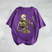 Personalized Skull Funny Print Short Sleeve T-shirt