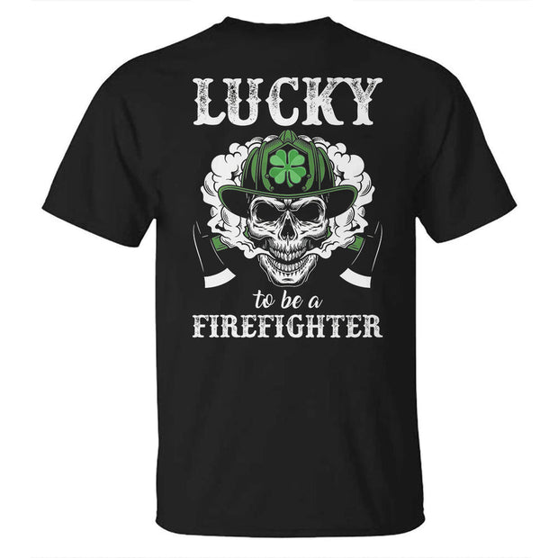 Lucky To Be A Firefighter St. Patrick's Day T-shirt