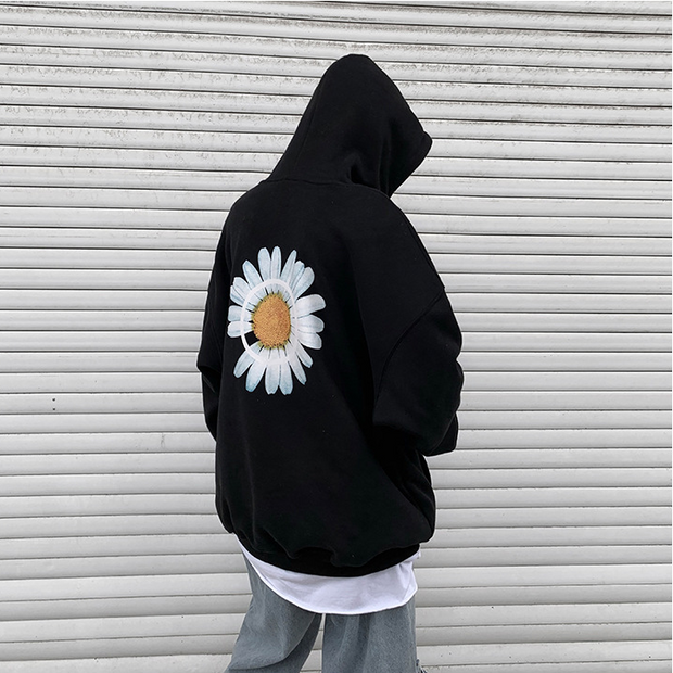 Little Daisy loose hooded Hong Kong style trendy all-match sweater