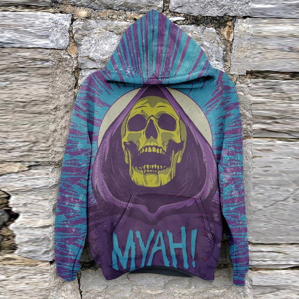 Retro skull art graffiti hoodie