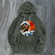 statement trend print furry hoodies