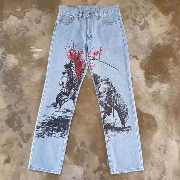 Casual samurai swordsman street jeans