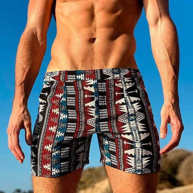 Retro fashion casual resort shorts